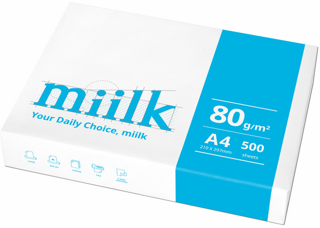 miilk 복사용지, A4, 500개