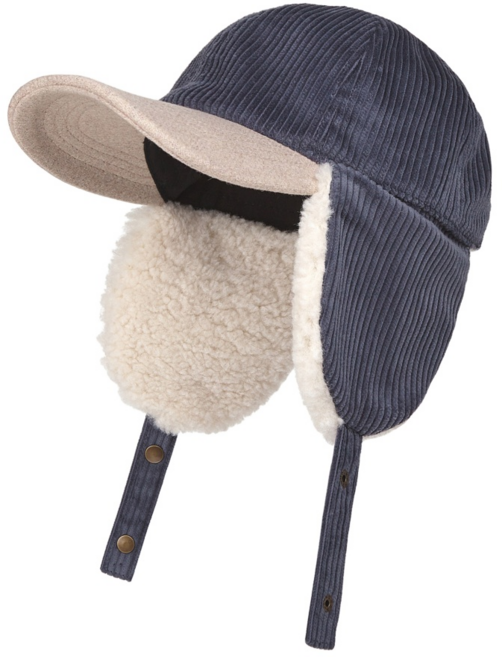 위드올리비아 겨울 코듀로이 방한 귀달이모자