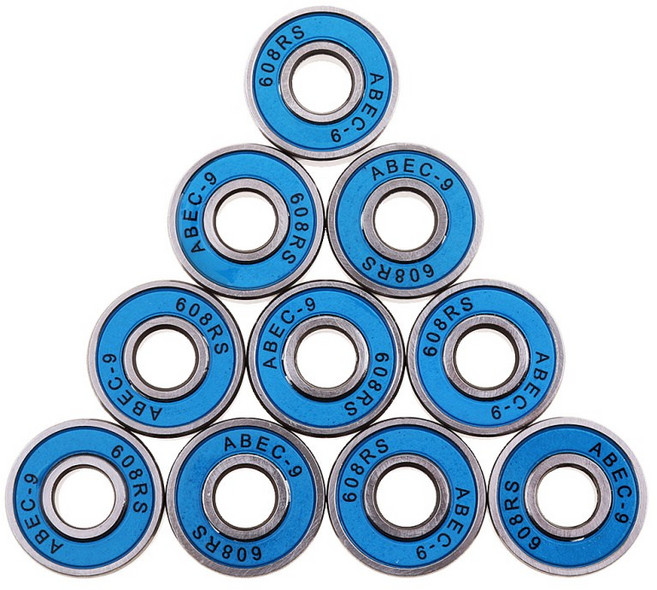 10Pcs ABEC-9 608RS 스케이트 보드 휠 베어링 롤러 베어링 베어링, 스틸, 블루