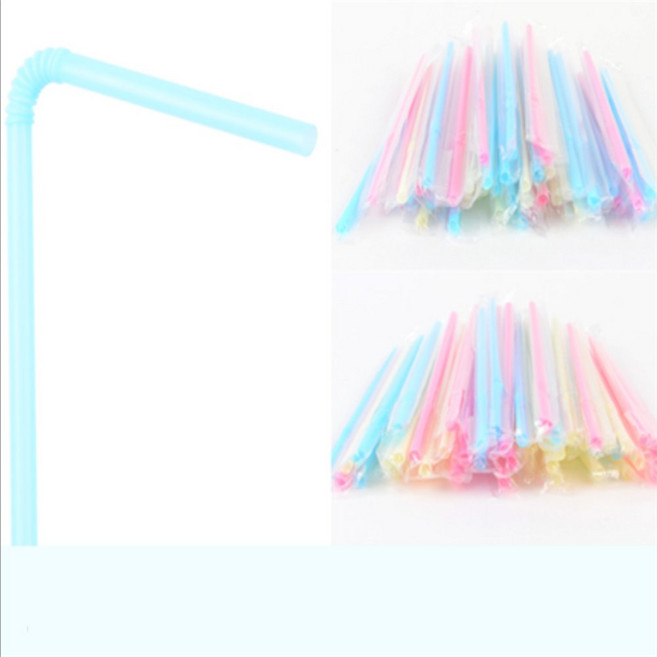 더블유몰 컬러 개별포장 자바라 빨대 카페일회용빨대개별포장, 4x160mm