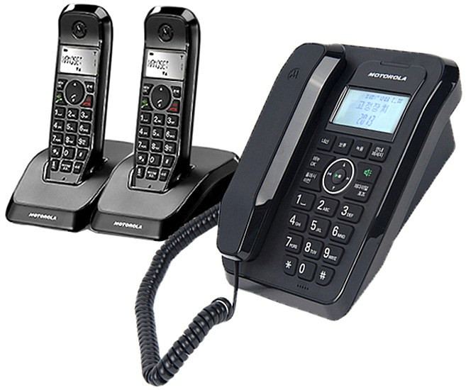 모토로라 스타텍 2.4GHz 디지털 유무선전화기 SC250A + 증설휴대 1대