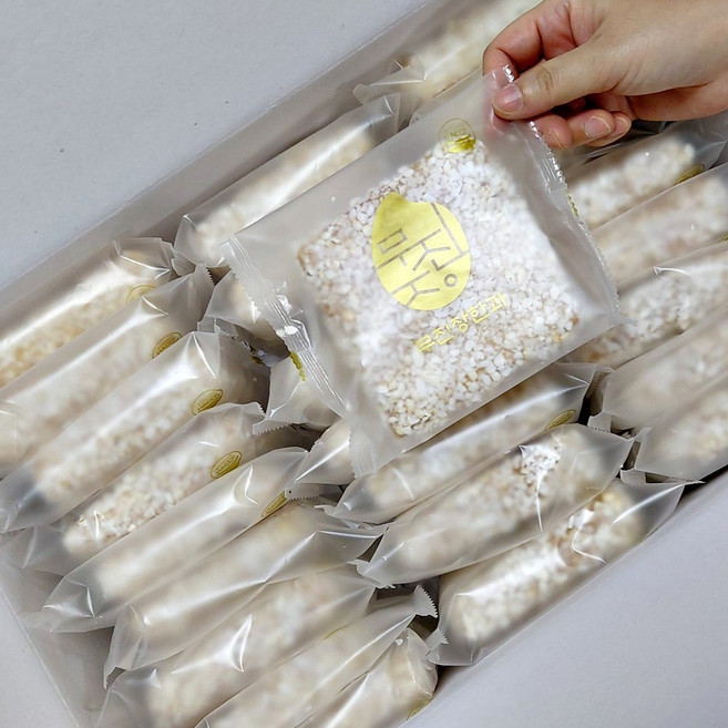 강릉무진장한과 찹쌀 유과 조청 한과 산자 과즐 과줄 개별포장(24개내외), 1kg, 1개