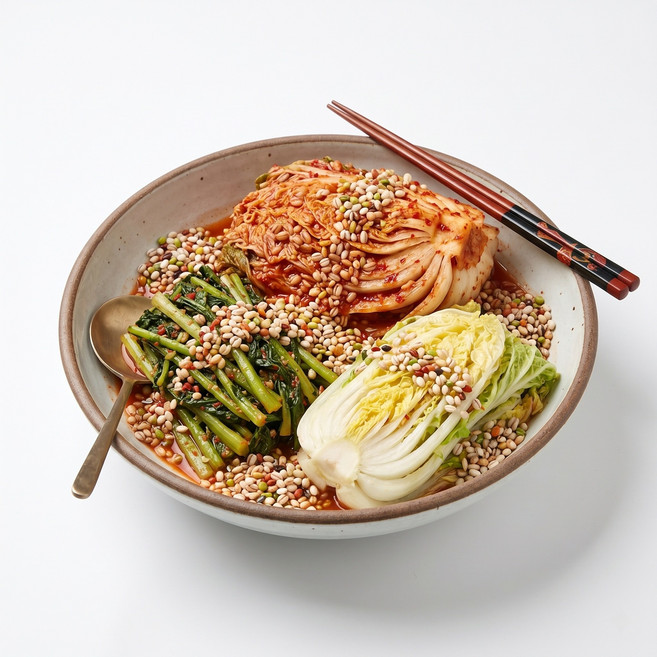제주 오색 보리김치 열무 얼갈이 알배기 포기 3종 셋트 3kg, 1세트, 1kg