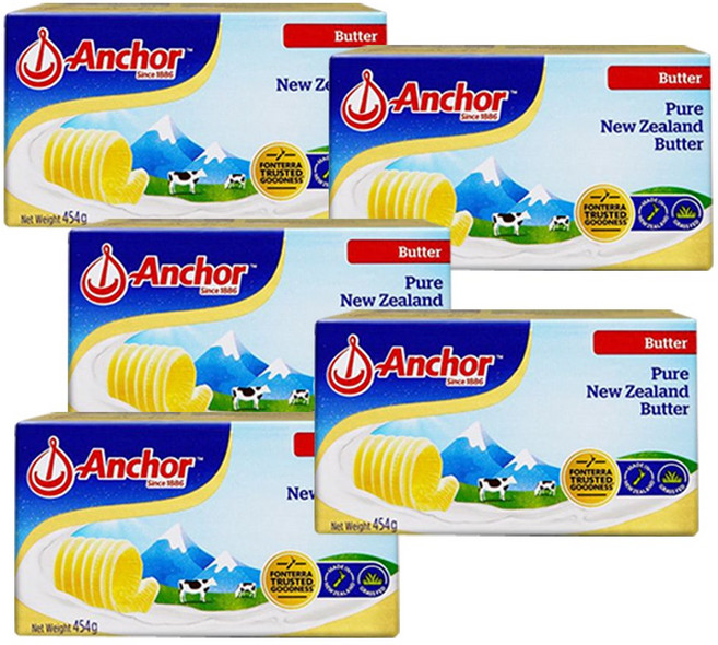 아이스박스포함+ 앵커 버터 454g 묶음 ANCHOR 뉴질랜드 폰테라, 5개