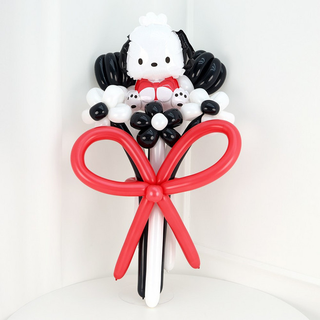 파티짱 캐릭터 요술 꽃 풍선 다발 세트 DIY 만들기 재료, 1개, 포차코