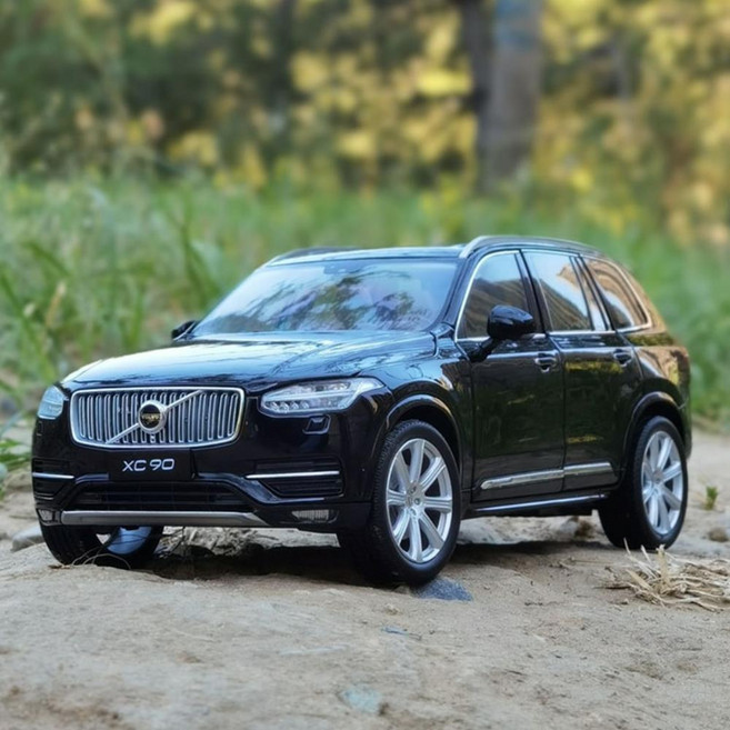 다이캐스트 1:32 볼보 XC90 SUV 합금 자동차 금속 차량, 01=Black, 1개