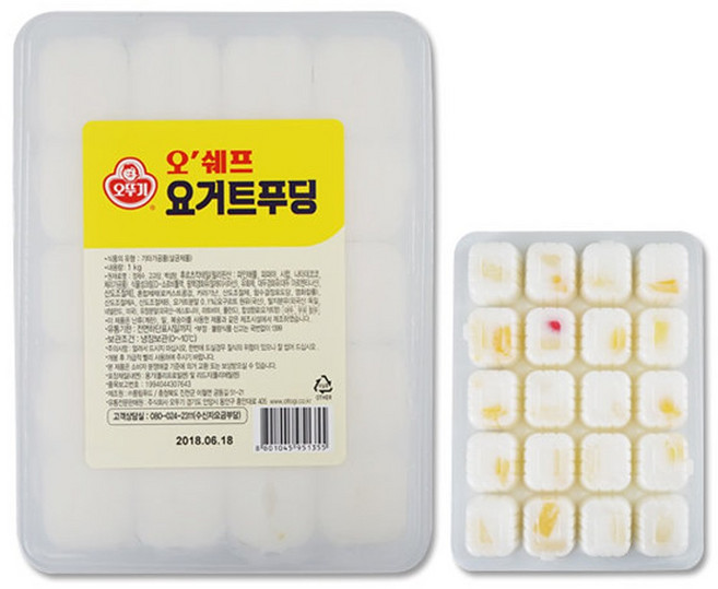 오뚜기 오쉐프 요거트푸딩 푸딩, 4개, 1kg