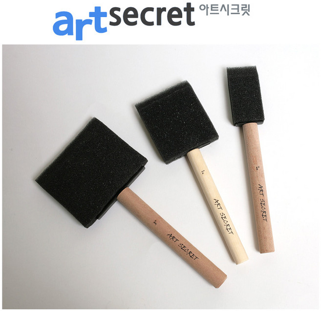 새한아트 아트시크릿 6640 폼 브러쉬 유화 아크릴 수채화 붓 스펀지, 1개, #1