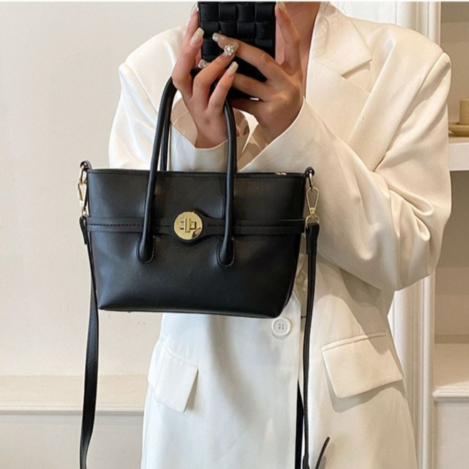 RlikeU 미니토트백 배색 버클 크로스겸 여성가방 BAG-4685