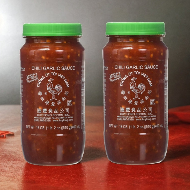 미국 후이퐁 스리라차 칠리소스 마늘 맛 460ml x2병 핫 소스