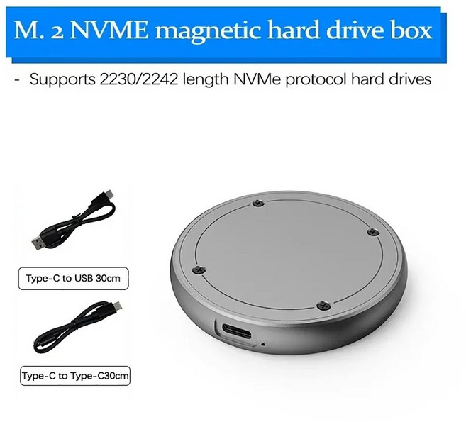 마그네틱 2230 2242 USB 태블릿용 외장 TYPE 하드 인터페이스 휴대폰 SSD 드라이브 10GBPS 인클로저