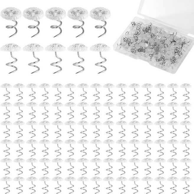 100pcs 업홀스터리 핀 침대 스커트 핀 스크류 또는 홀더 가구 택 키트 패브릭 슬립커버 베드 스커트용