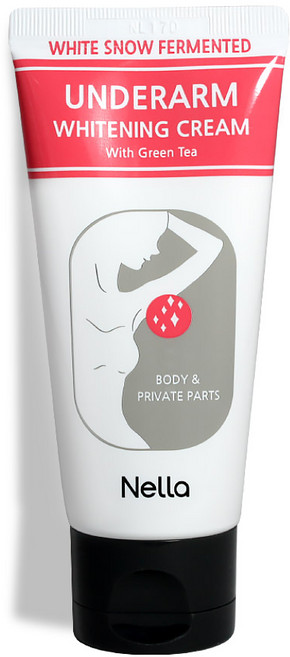 넬라 하얀눈 언더암 화이트닝크림 겨드랑이 미백 색소침착크림 팔꿈치, 50g, 1개