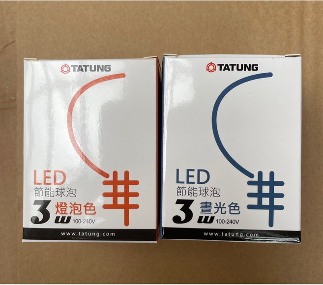 大同 LED燈泡 檢驗合格 3W 白光, 1個