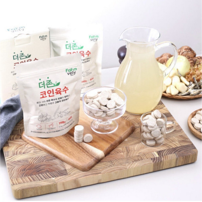 팜블리 나도 요리왕 더존 코인육수 깊은맛 60정, 3개, 198g