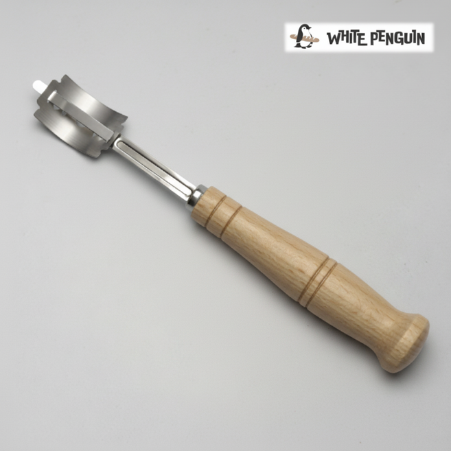 화이트펭귄 고급 원목 쿠프나이프 기본형 + 칼날(5EA) + 가죽주머니, 1개