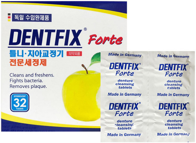 덴트픽스 포르테 32정 틀니세정제, 1개입, 1개