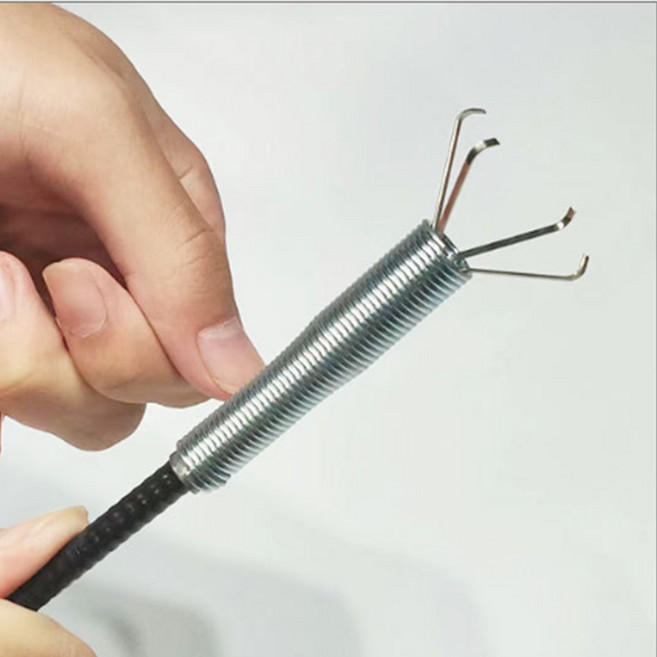 무조건 다뚫어 세면대 하수구 막힘 이물질 제거 와이어 집게, 블랙 160cm, 1개