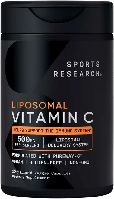 Sports Research Liposomal 스포츠리서치 리포조말 비타민 C 500mg 캡슐, 1개, 120정 - 쿠팡