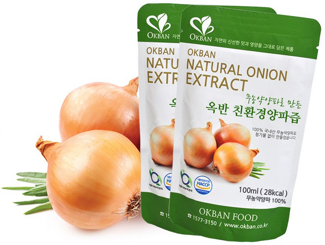 옥반식품 무농약 양파로 만든 친환경양파즙, 100ml, 60개