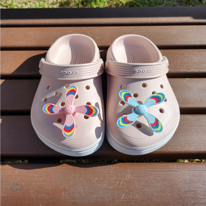 빙빙 돌아가는 바람개비 신발 악세사리 2pcs