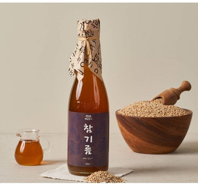 백년본가 통 참깨 저온압착 옛날 방앗간 참기름, 1개, 350ml
