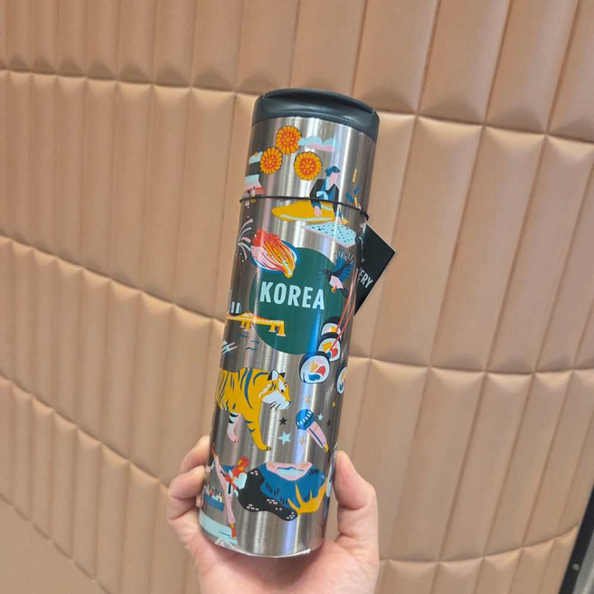스타벅스 SS 디스커버리 코리아 텀블러 473ml 쇼핑백 세트, 1개, 그린