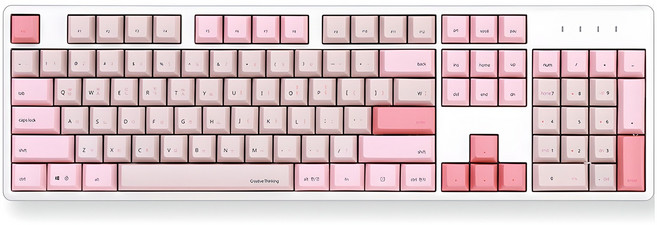 씽크웨이 토체프 301 유무선 저소음 104키 풀배열 기계식 키보드, 저소음 적축, 프로포즈핑크