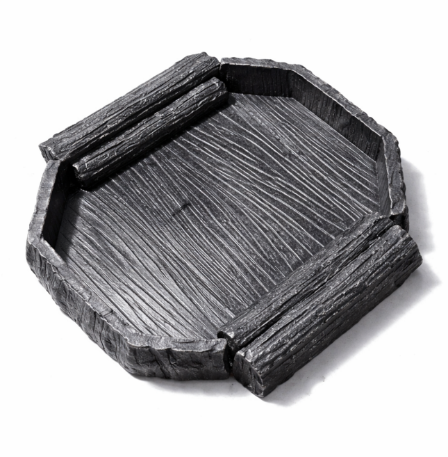 NRC 마블 쌍계단트리 파충류 먹이그릇 NR-F31, 그레이, 1개