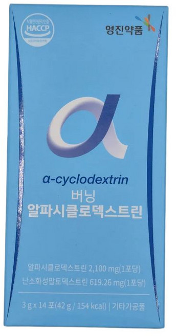 영진약품 알파CD 버닝 알파시클로덱스트린 14p, 42g, 1개