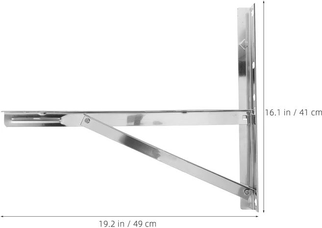 실외 에어컨 벽 마운트 브래킷 가정용 스테인레스 스틸 설치 랙 AC 걸이프레임 지원, 01 2pcs, 01 CHINA, 01 as shown