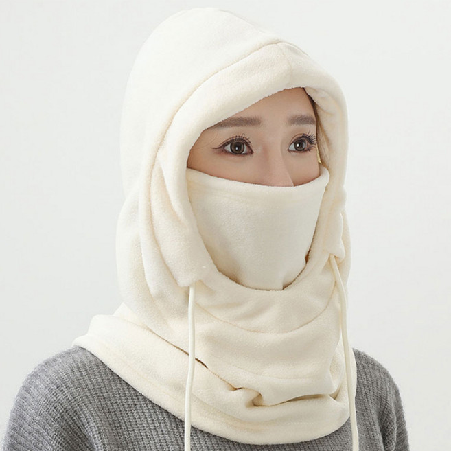 일루몬트 기모 후드 넥워머 방한 바라클라바 남녀공용, 아이보리, 1개