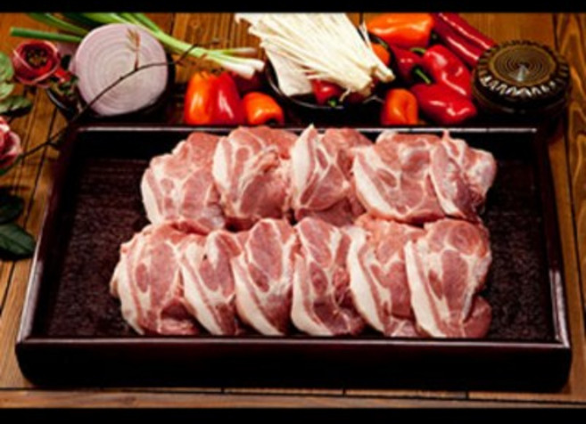 문경약돌돼지 목살 구이용 1kg, 한박스, 1개