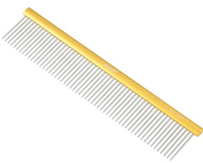 마단 푸들콤 MAC-230W 강아지빗 엉킴제거빗 스텐다드 푸들빗, 골드, 1개