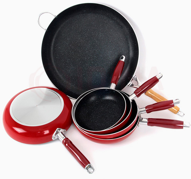 코팅 후라이팬 프라이팬 업소용 마블 후라이팬 편수 18cm, 1개