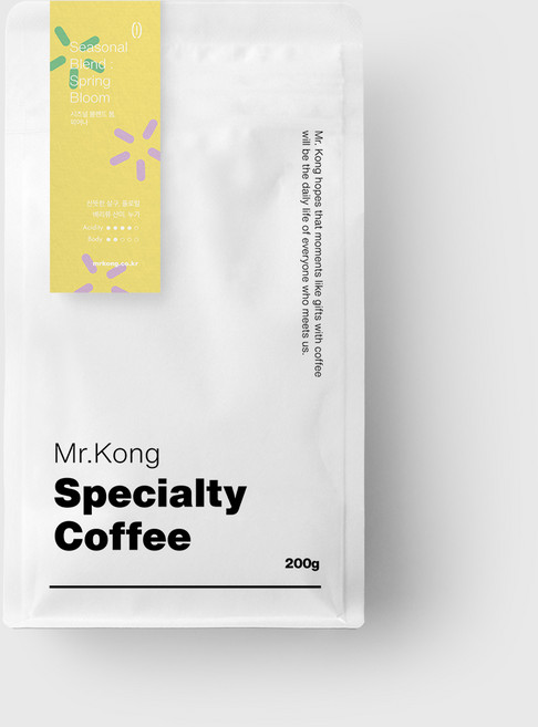 [미스터콩] 시즈널 블렌드 봄 피어나 (갓로스팅 스페셜티 커피 원두), 1개, 500g, 홀빈(분쇄안함)