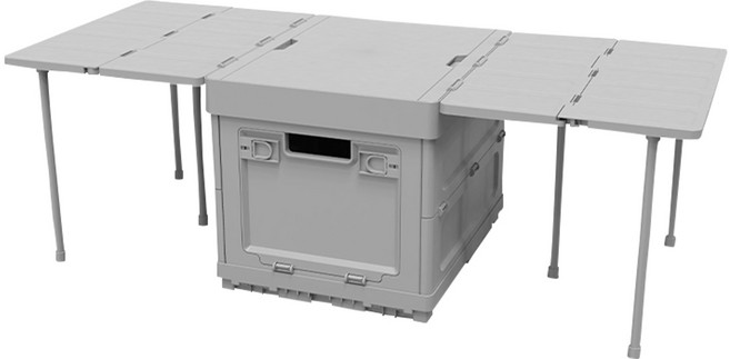 HK.sell 다용도 아웃도어 글램핑 접이식 박스, HK-그레이, 1단