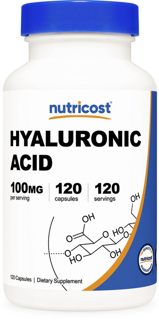 nutricost 玻尿酸補充膠囊 100mg, 120顆, 1罐
