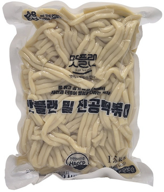 [낱개] 맛플랜 비비푸드 밀 진공 떡볶이 떡 (우동) 1.5kg
