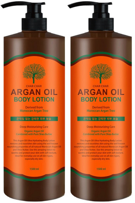 대용량 아르간 오일 약산성 바디로션 1500ML X 2개, 대용량 아르간 오일 약산성 바디로션 1500ML X 2, 1.5L