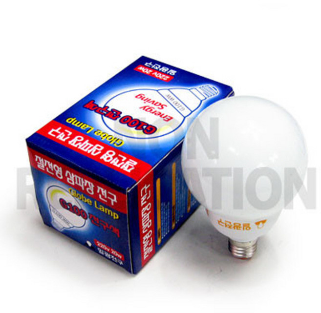 일광전구 삼파장 볼램프/전구 - 220V 20W (E26), 전구색, 1개