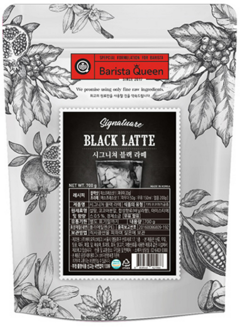 바리스타퀸 시그니쳐 블랙 라떼 파우더, 6개, 1개입