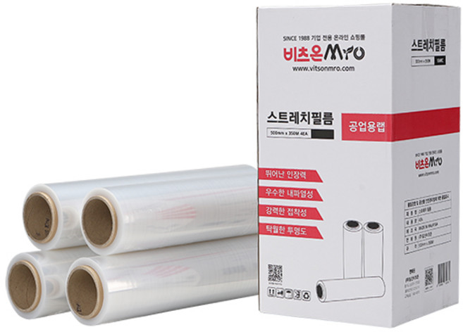 비츠온 스트레치필름 공업용랩 포장랩 파레트랩 12mic 350M