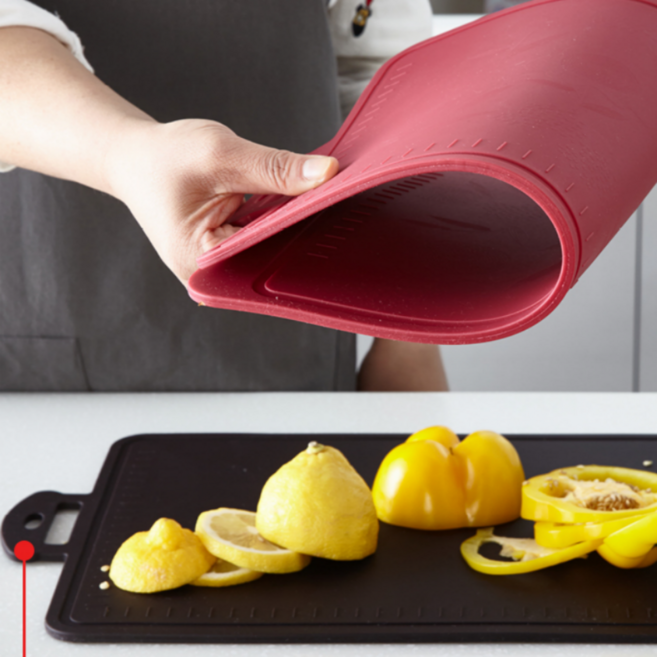 orocyy 프리미엄 친환경 실리콘 국산 항균도마 대형 무독성 이유식도마, 올리브그린, 1개, 올리브그린