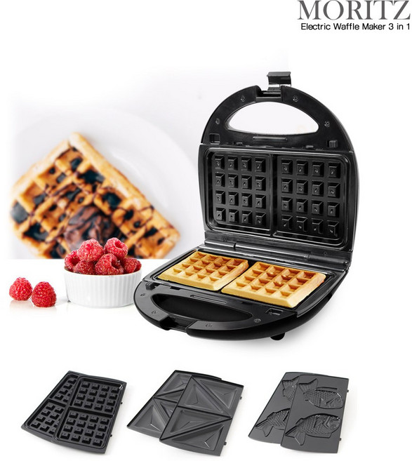 모리츠 아이들 간식메이커 MO-SM301B 와플 샌드위치 붕어빵 을 하나로, MO-SM301W(화이트)