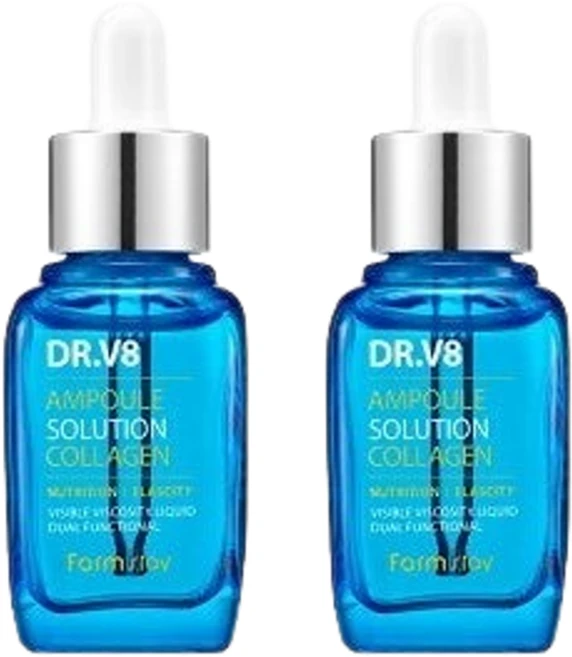 팜스테이 닥터 브이 8 앰플 솔루션 콜라겐, 30ml, 2개 - 쿠팡