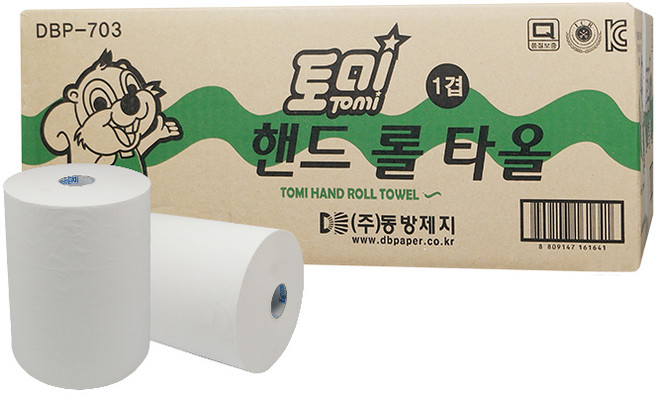 동방제지 롤 페이퍼타올 핸드타올 종이 수건 1겹 X6롤, 1박스