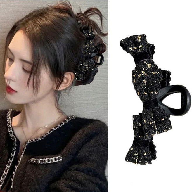 니렌스 리본 디자인 헤어 집게핀