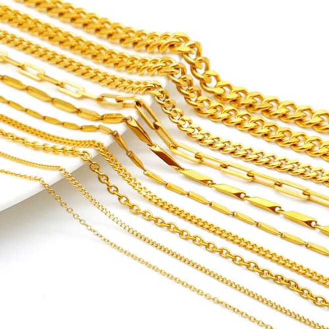 진샵 써지컬스틸 금목걸이 금줄 골드체인 목걸이 10종