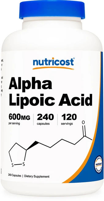 뉴트리코스트 알파 리포 산 600mg 캡슐 글루텐 프리, 240정, 1개 - 쿠팡